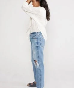 ÉTICA Tyler Vintage Straight Crop Jeans - Sandstorm New Arrivals