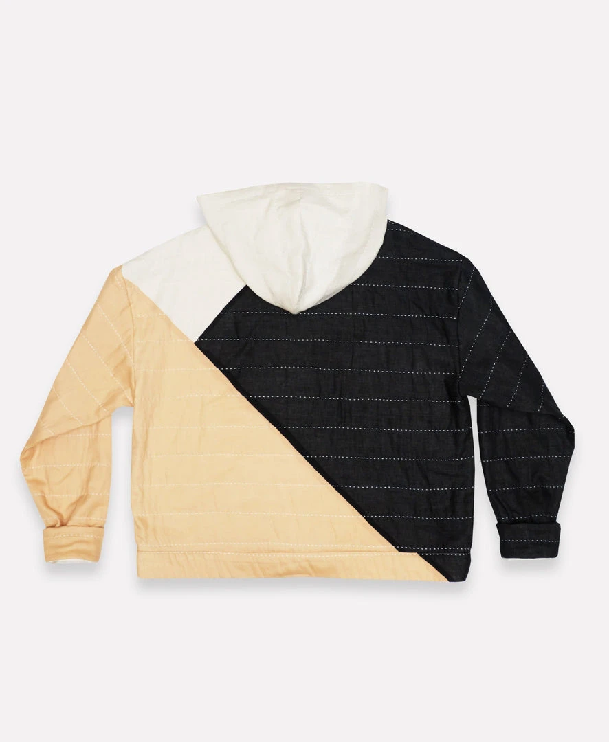 Anchal Patchwork Unisex Hoodie - Ivory Clothing Anchal Patchwork Unisex Hoodie - Ivory Clothing