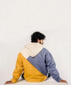 Anchal Patchwork Unisex Hoodie - Mustard Clothing