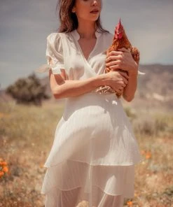 Valani Clothing Chanthu Banana Midi Skirt - Cloud Dancer