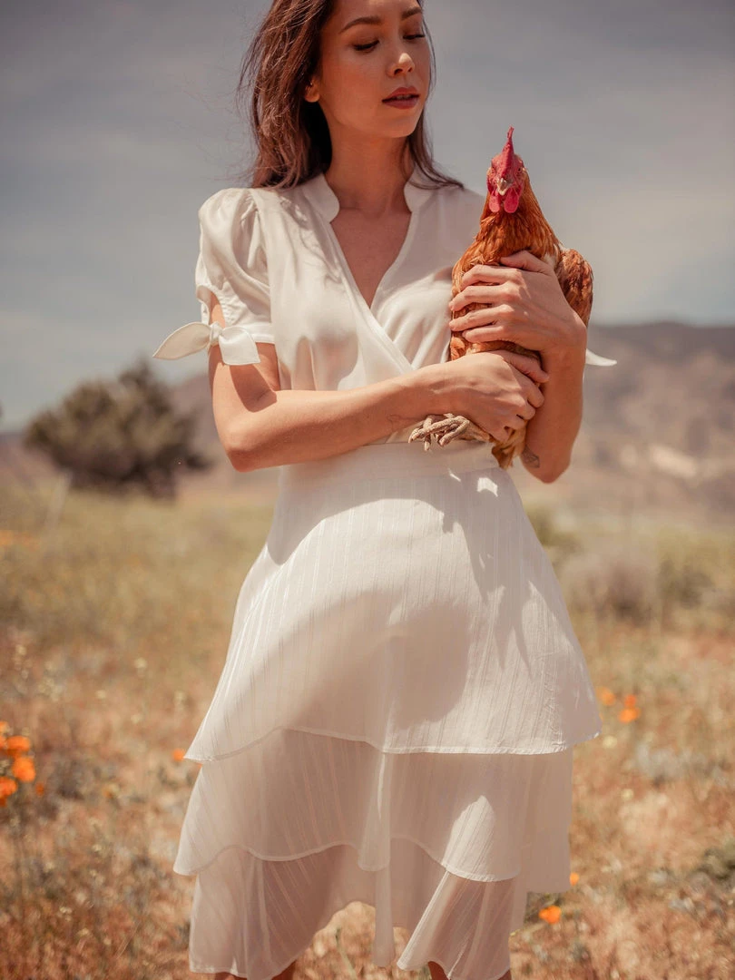 Valani Clothing Chanthu Banana Midi Skirt - Cloud Dancer Valani Clothing Chanthu Banana Midi Skirt - Cloud Dancer