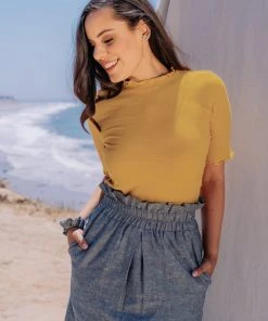 Valani Nora Paperbag Midi Hemp Skirt 2 Valani Nora Paperbag Midi Hemp Skirt