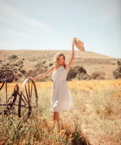 Valani Special Occasion Sokha Banana Midi Dress - Cloud Dancer