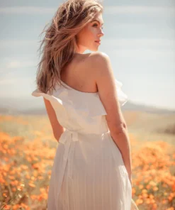 Valani Special Occasion Sokha Banana Midi Dress - Cloud Dancer