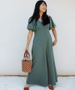 Mien Villa Flutter Sleeve Jumpsuit Clothing