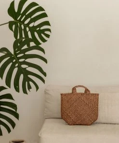 Village Thrive Amber Woven Seagrass Tote Bag Accessories