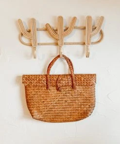 Village Thrive Amber Woven Seagrass Purse Accessories