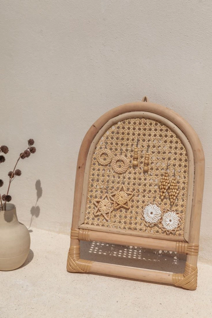 Village Thrive Arch Rattan Jewelry Hanger Home Goods Village Thrive Arch Rattan Jewelry Hanger Home Goods