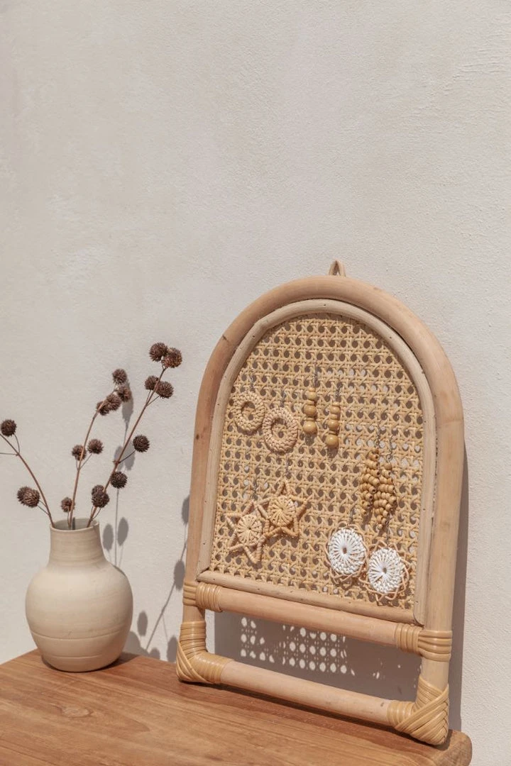 Village Thrive Arch Rattan Jewelry Hanger Home Goods Village Thrive Arch Rattan Jewelry Hanger Home Goods