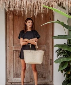 Village Thrive Avery Rattan Day Tote Bag