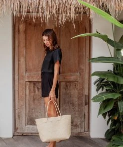 Village Thrive Avery Rattan Day Tote Bag