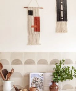 Village Thrive Block Macrame Wall Hanging Home Goods