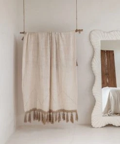 Village Thrive Gold Motif Throw Blanket