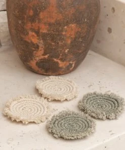 Village Thrive Mixed Macrame Coaster Set Home Goods