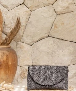 Village Thrive Accessories Rattan Clutch Bag