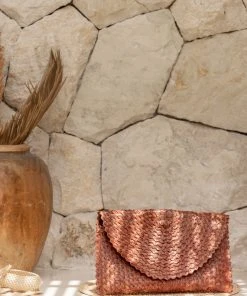 Village Thrive Accessories Rattan Clutch Bag