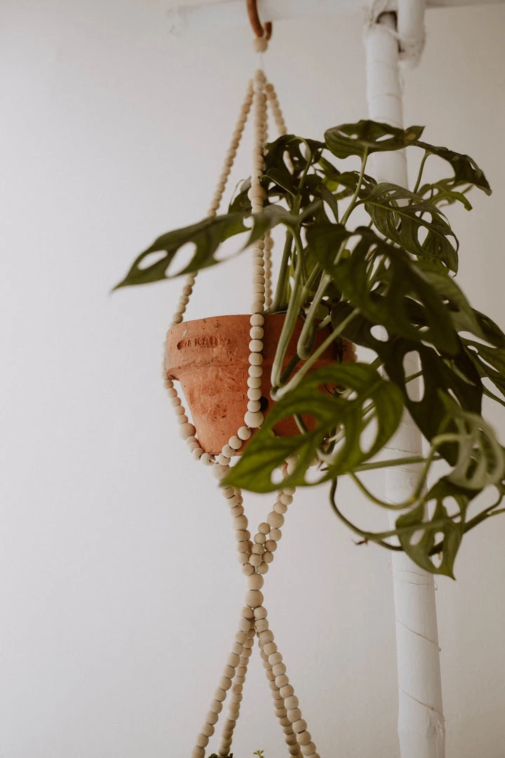 Village Thrive Wood Beaded Plant Hangers Home Goods 5 Village Thrive Wood Beaded Plant Hangers Home Goods