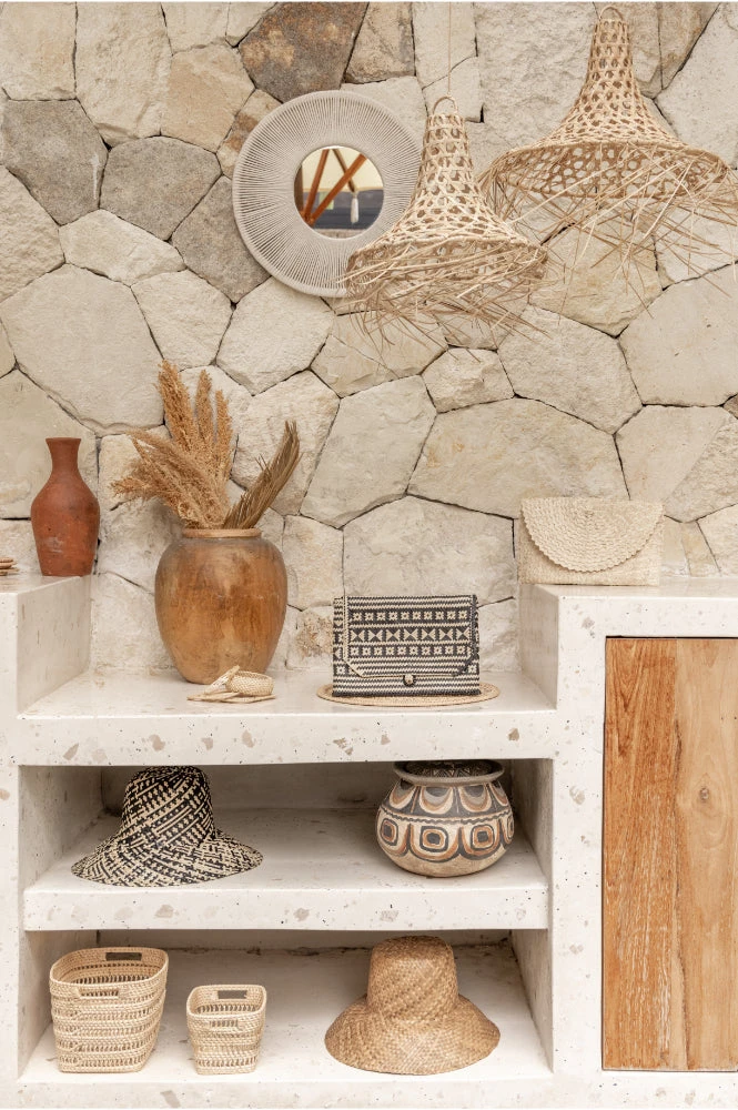 Village Thrive Woven Rattan Cube Storage Basket Set Village Thrive Woven Rattan Cube Storage Basket Set