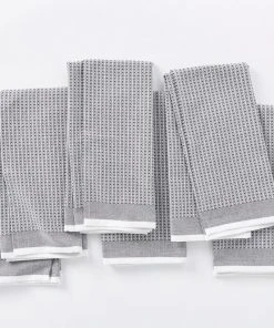 Coyuchi Home Goods Waffle Kitchen Towel Set - Shadow