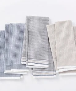 Coyuchi Best Sellers Waffle Kitchen Towel Set - Shoreline