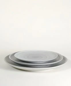 Middle Kingdom Kitchen + Dining Porcelain Wash Ware Plate - Slate Gray