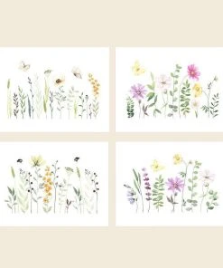 Cute Root Watercolor Gardens Plantable Cards - 8 Pack