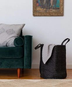 Will & Atlas Jute Laundry Basket - Charcoal Home Goods
