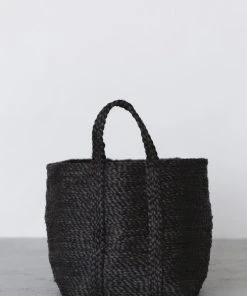 Will & Atlas Large Jute Basket - Charcoal