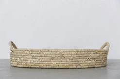 Will & Atlas Palm Leaf Large Woven Tray 3 Will & Atlas Palm Leaf Large Woven Tray