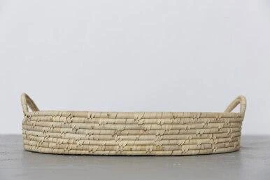 Will & Atlas Palm Leaf Large Woven Tray Will & Atlas Palm Leaf Large Woven Tray