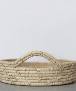 Will & Atlas Palm Leaf Large Woven Tray 2 Will & Atlas Palm Leaf Large Woven Tray