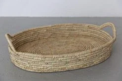 Will & Atlas Palm Leaf Large Woven Tray