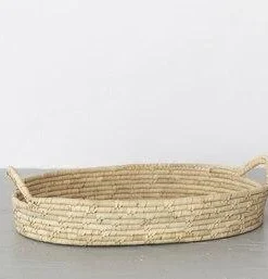 Will & Atlas Palm Leaf Large Woven Tray