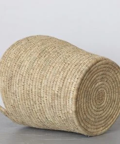 Will & Atlas Palm Leaf Laundry Basket - Round