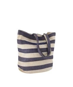 Will & Atlas Provence Striped Oversized Tote - Indigo + White