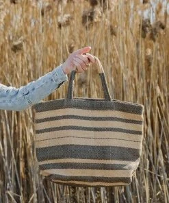 Will & Atlas Sonoma Jute Shopper - Gray Stripe 7 Will & Atlas Sonoma Jute Shopper - Gray Stripe