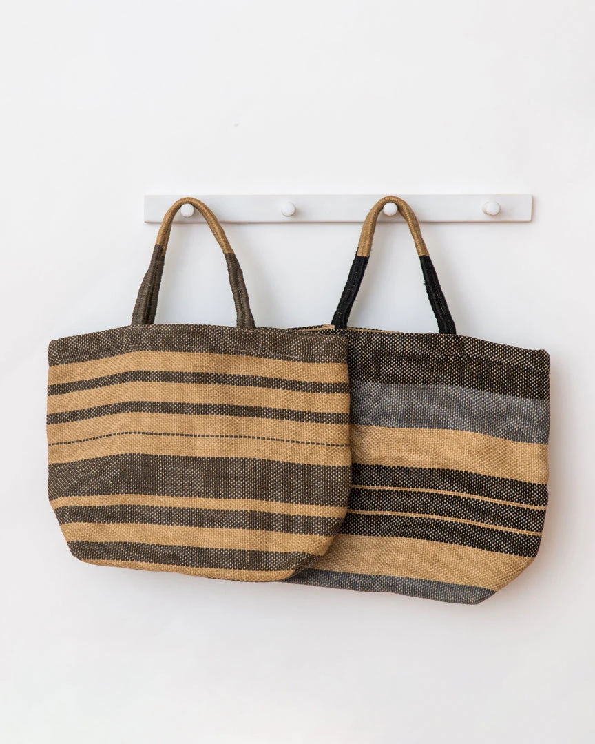 Will & Atlas Accessories Sonoma Jute Shopper - Indigo Stripe Will & Atlas Accessories Sonoma Jute Shopper - Indigo Stripe