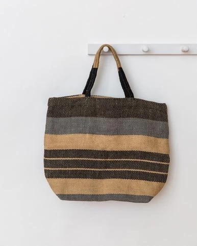 Will & Atlas Accessories Sonoma Jute Shopper - Indigo Stripe Will & Atlas Accessories Sonoma Jute Shopper - Indigo Stripe