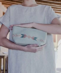 MZ Fair Trade Wind + Arrows Wool Clutch Bag Accessories