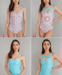 Wolven Reversible Four-Way Recycled One Piece Swimsuit - Amalfi