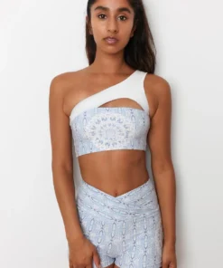 Wolven Reversible One Shoulder Recycled Top - Aquarius Activewear + Athleisure