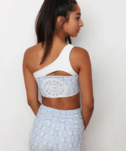 Wolven Reversible One Shoulder Recycled Top - Aquarius Activewear + Athleisure