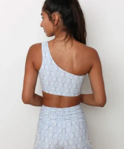 Wolven Reversible One Shoulder Recycled Top - Aquarius Activewear + Athleisure