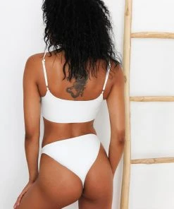 Wolven Reversible French Cut Recycled Bikini Bottom - Aquarius