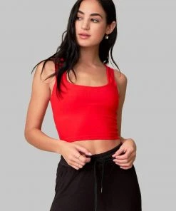 Wolven Double Cross Recycled Top - Cayenne Activewear + Athleisure
