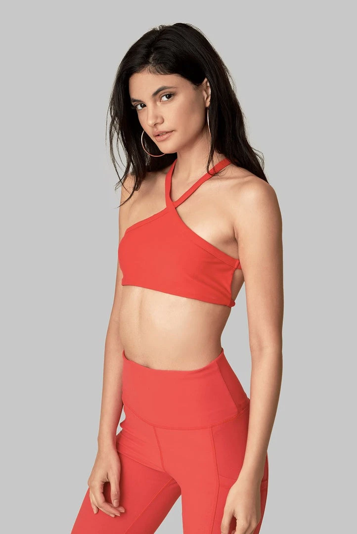 Wolven Recycled Pyramid Top - Cayenne Wolven Recycled Pyramid Top - Cayenne