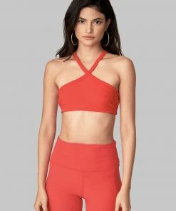 Wolven Recycled Pyramid Top - Cayenne 9 Wolven Recycled Pyramid Top - Cayenne