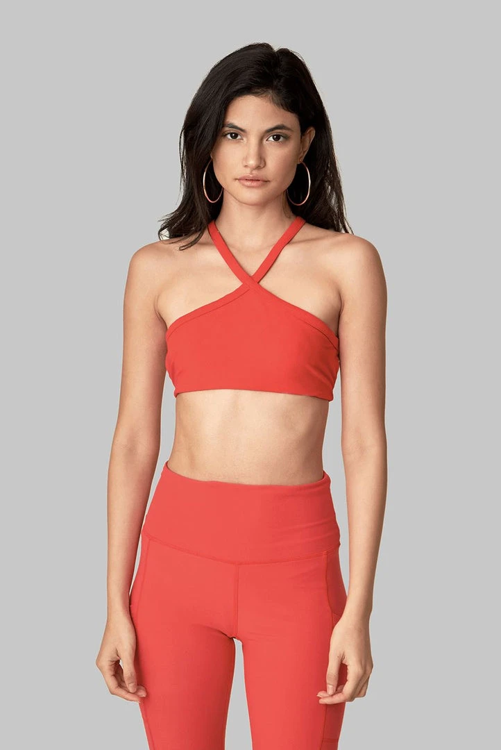 Wolven Recycled Pyramid Top - Cayenne Wolven Recycled Pyramid Top - Cayenne