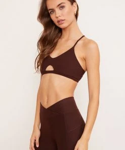 Wolven Reversible Crisscross Recycled Bra - Chai Activewear + Athleisure
