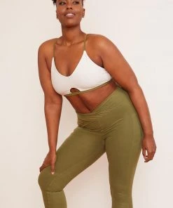 Wolven Reversible Crisscross Recycled Bra - Eucalyptus Activewear + Athleisure